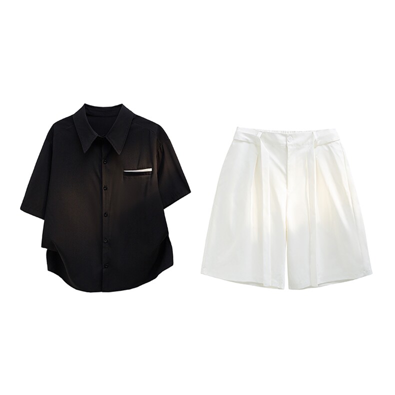 得物套装多色冰丝衬衫上衣加冰丝西装裤CS012-KZ009特P68，男装西服套装，电商B319