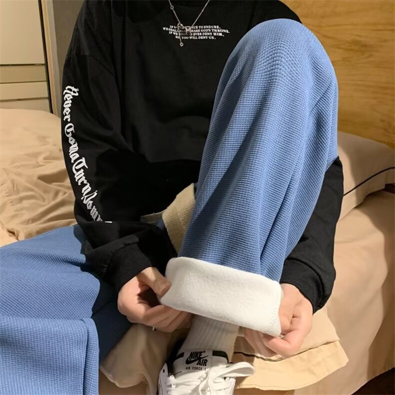 男秋季新款港风加绒抽绳休闲裤H01P45,男装休闲裤,星座1116-2