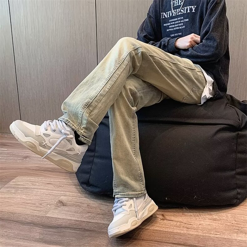 青少年水洗牛仔裤四季通用直脚休闲男装水洗合体直筒K003-P50,男装牛仔裤,星座1109-3