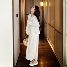 春款新款套裙连件套棉麻休闲舒适显瘦，女装套装/套裙，2B137