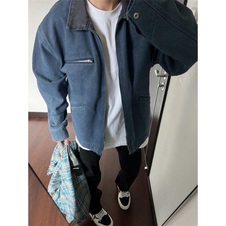 【有货】底特律工装外套男款潮牌高级感拼接夹克JK7704LL-特P68，男装夹克，星座1007（原301D）