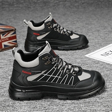 X4420-95秋季新款休闲男鞋百搭潮工装靴男厚底高帮鞋，男鞋靴子，星座1407-3