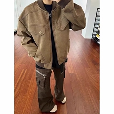 现货DJK621-特批55抖音质量工装夹克男女秋冬季休闲宽松，男装夹克，星座603-2