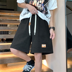 抖音品质美式复古小菠萝格复合运动休闲短卫裤五分裤DWK2310-P35，男装牛仔裤，电商A028