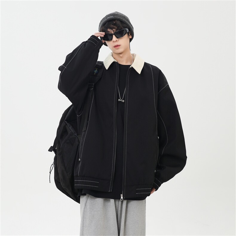 秋季休闲痞帅工装翻领夹克潮流外套得物二开XZ301b-2-JK2585P78,男装夹克,星座301B-2（原A443-1）