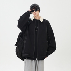 秋季休闲痞帅工装翻领夹克潮流外套得物二开XZ301b-2-JK2585P78，男装夹克，星座301B-2（原A443-1）