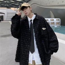 格子长袖衬衫男春秋款高级感潮牌痞帅衬衣外套美式上衣W1373/P50，男装衬衫，星座506