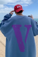 重磅宽松大码港风紫v印花圆领卫衣WY71-特p30（抖音不可售），男装卫衣，星座508（原C305）
