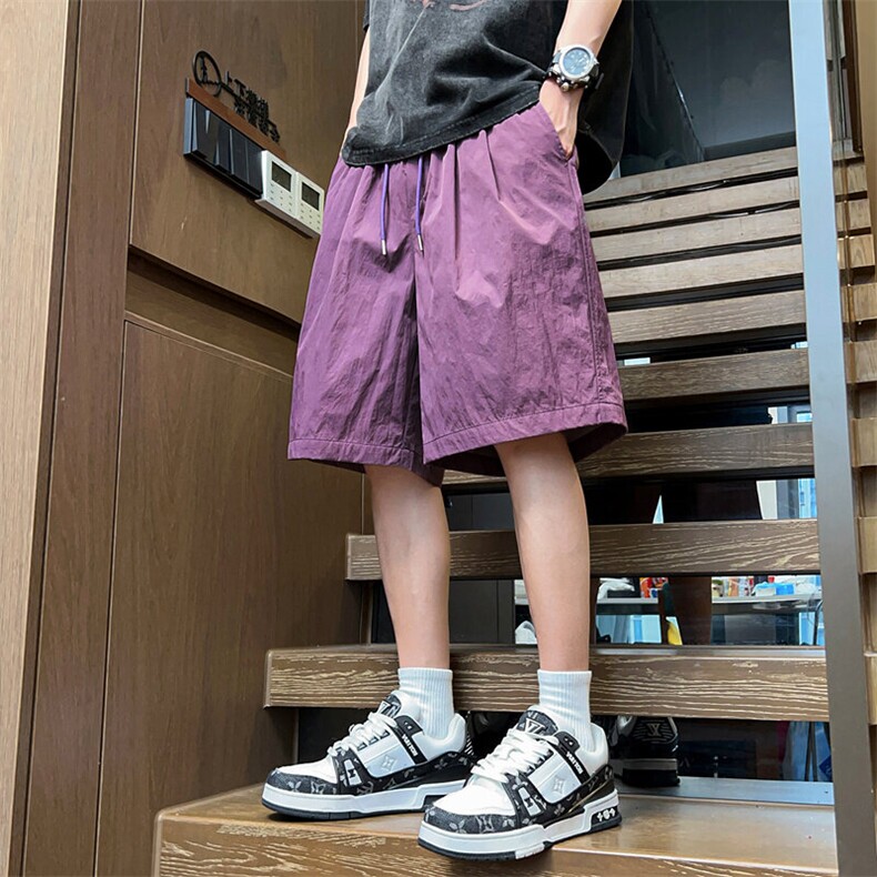 2025夏季新款男士户外运动休闲中裤薄款透气宽松五分裤多袋裤p33，男装牛仔裤，星座1113