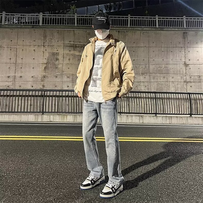 美式高街牛仔裤男韩版潮流痞帅气2024秋冬新款ins长裤RK1159-P45,男装牛仔裤,星座412-2