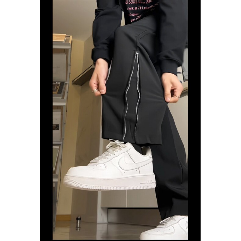 大货！冰丝垂感西裤侧边长拉链显高显瘦休闲XZ603-K858-P60控78,男装休闲裤,星座603