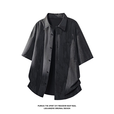 2026夏季新款港风白底大码印花短袖衬衫M-5XHC26208-特P25，男装T恤，电商A022