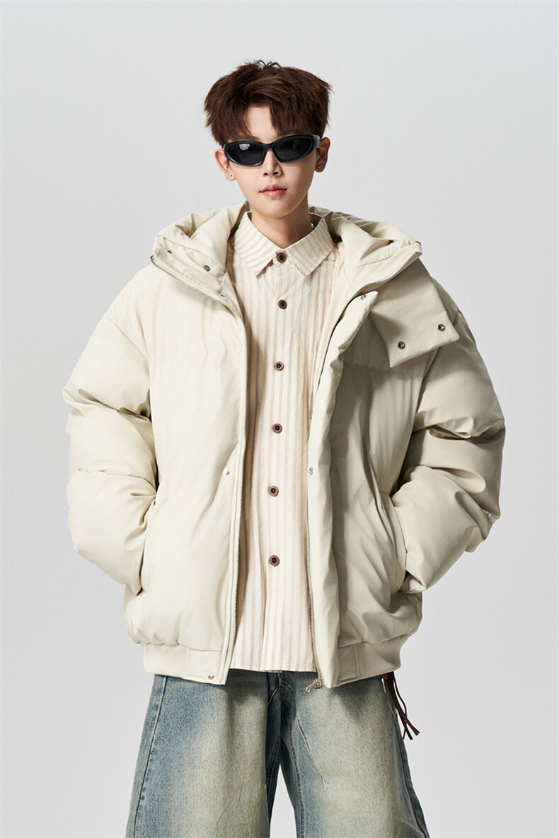 有长图冬季新款PU皮羽绒棉服男宽松连帽棉衣棉袄外套MF00760/P100,男装棉衣,电商B316