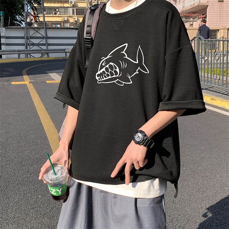 Q11041-P30春夏季七分袖t恤男大码五分袖男短袖中袖,男装T恤,电商A040