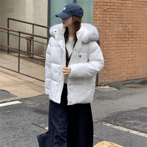 【高品质】可拆卸毛领羽绒棉服情侣美式厚外套棉衣2568特P90网图图片