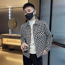 1506-1/JK311/P63男士千鸟格外套春秋小香风潮流格子春秋夹克，男装夹克，星座1506-1
