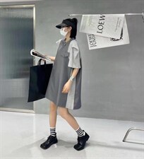 带标连衣裙，女装连衣裙，C&B