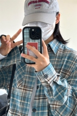 棉磨毛格子长袖休闲纯棉抖音高品质衬衫男CS024-P45，男装衬衫，星座301C-5