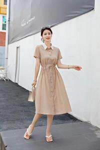 时尚洋气A版系带连衣裙三提花珍珠丝，女装连衣裙，茗格拉