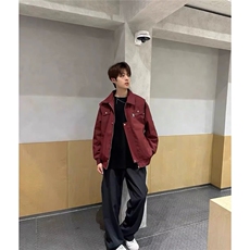 气质日系厚棉服外套原宿简约时尚文艺慵懒百搭新款潮流流行，男装棉衣，星座506A