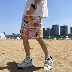 运动短裤男情侣款沙滩裤休闲宽松阔腿裤五分裤夏季大裤衩DK5518，男装牛仔裤，星座1116A-1（原606A）