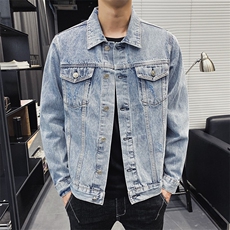 店主风男士韩版休闲牛仔夹克秋季新款潮流男装上衣服外套8161，男装夹克，电商A318