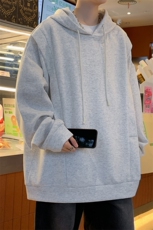 WY5001/P65春装新款高品质不起球连帽个性卫衣男潮流宽松上衣外套，男装卫衣，电商A141