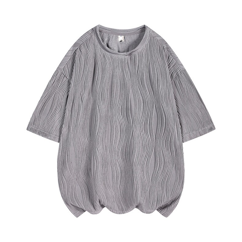 8XL-M特大码夏季短袖冰丝皱感透气T恤男潮垂感宽松半袖DX305P45,男装T恤,电商D206-1