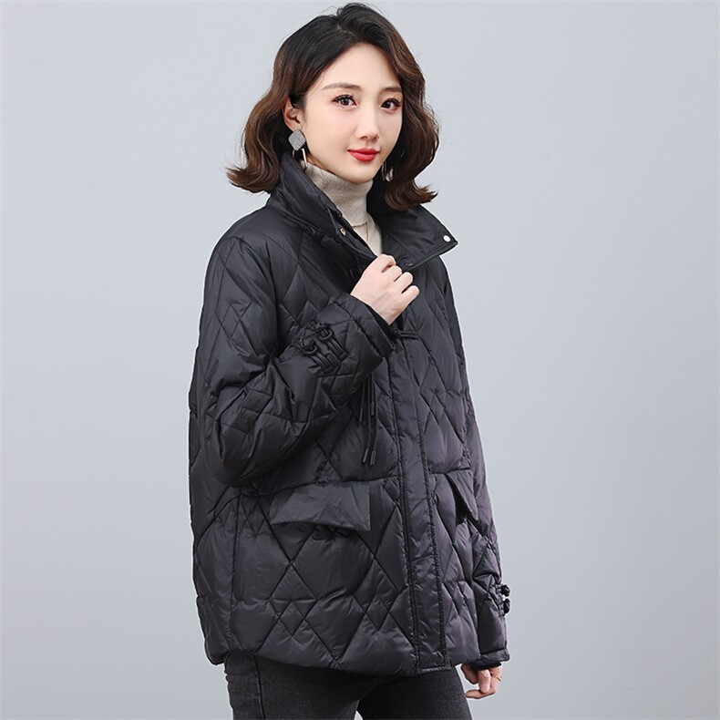 2023冬季时尚简约优雅休闲潮流保暖复古羽绒服,女装羽绒服,独衣靓