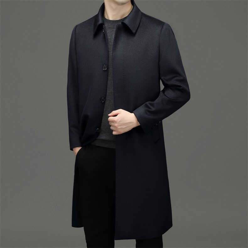 CSYM98905钱塘2020-2冬季厚款商务休闲中年男士毛呢夹克P440,男装毛呢大衣,钱塘207-2