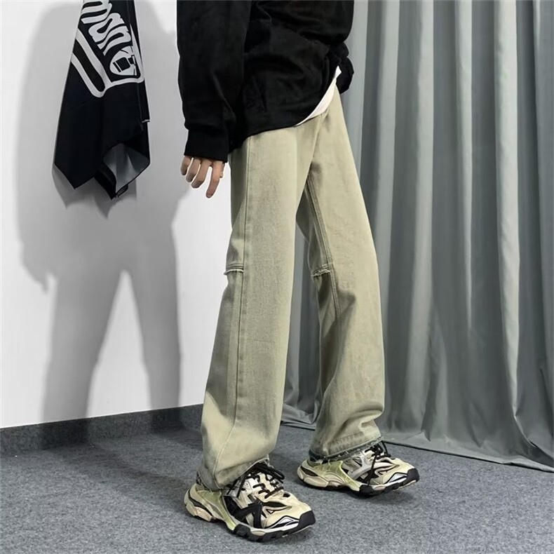 牛仔裤男美式街头hiphop裤子男ins潮欧美高街宽松直筒裤N2892-P40,男装牛仔裤,星座1008-1