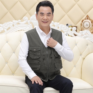 BGW-25春季男士爸爸装户外内加棉休闲纯棉马甲修身潮流帅气P82图片