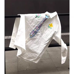档口现货CS301N7HH-特P35eeee手绘涂鸦趣味衬衫男蜡笔情侣装衬衣图片