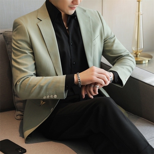26做货-男士休闲西装修身韩版西服外套小西装上衣DX6921P165，男装西服套装，电商D216