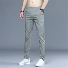 裤子男夏季冰丝超薄青年运动休闲裤百搭修身显瘦男士长裤9118-P35，男装休闲裤，星座224-1
