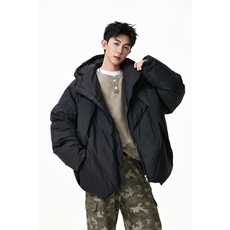 现货！美式解构连帽棉衣加厚复古潮牌面包服WT2510-P108，男装棉衣，星座609