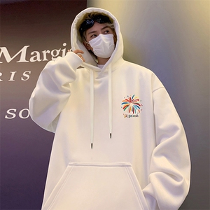 CM115卫衣男秋冬新款休闲美式外套ins宽松重磅纯棉大码长袖帽衫图片