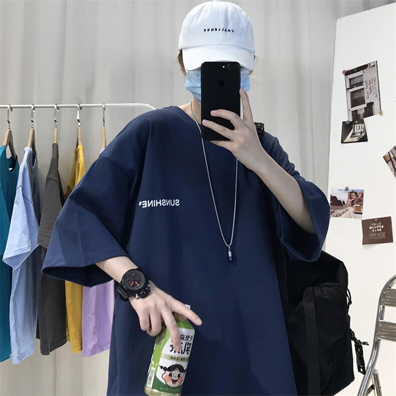 XZ115A-T06200克纯棉男女字母印花大码S-5XL10色T恤衫圆领半袖,男装T恤,星座115A-3