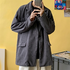 灯芯绒西服男春秋ins小西装外套休闲潮流炸街美式宽松W1809-P55，男装夹克，星座512-4