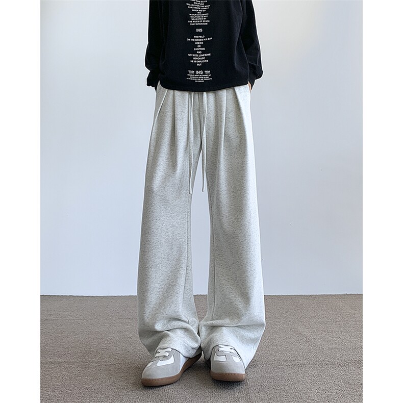 秋季新款老钱工字褶弯刀卫裤XZ604-K133-特P35控68,男装休闲裤,星座604