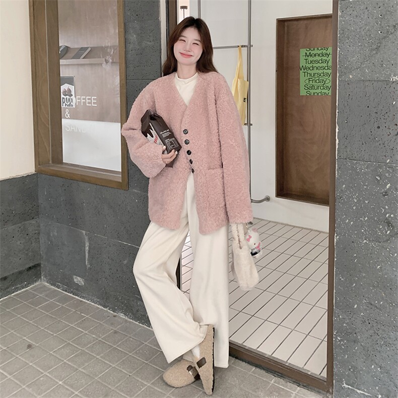 现货2026冬季新款皮毛一体2C053/款号776/批175/控258,女装毛呢外套,2C053