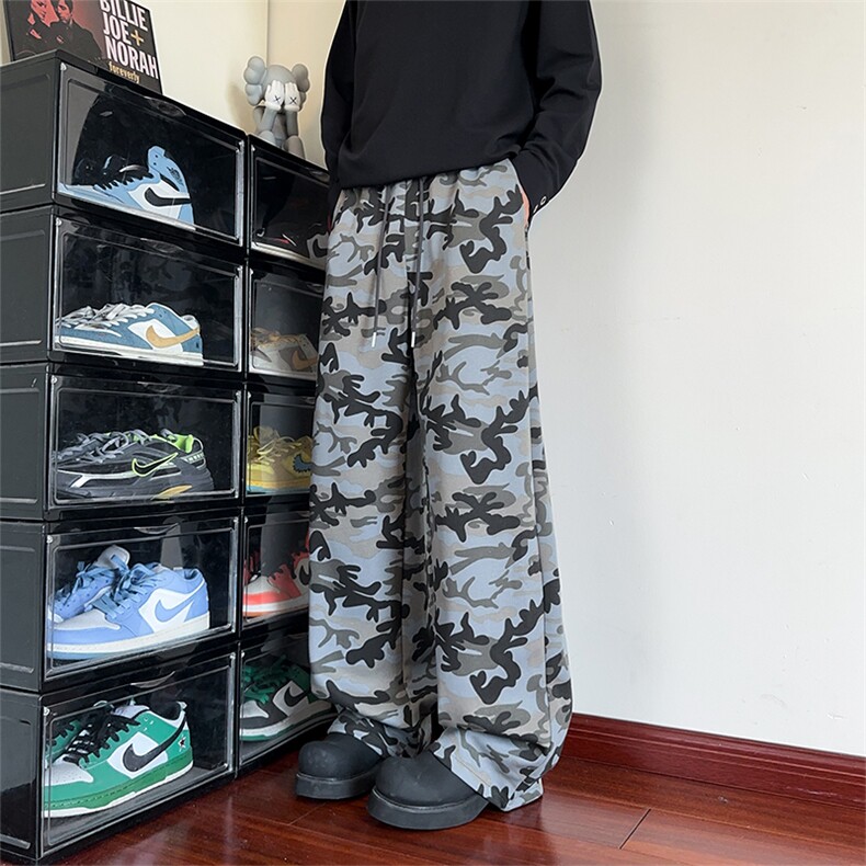 水洗迷彩卫裤hiphop阔腿休闲裤高街直筒运动裤5Q1147-TP35不,男装休闲裤,电商A102