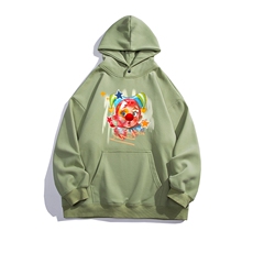 白底新款秋季时尚百搭潮流印花连帽卫衣H663P65控88，男装卫衣，电商A268-1