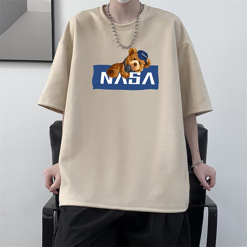 NASA麂皮绒短袖t恤男大码半袖男JD82247-P25,男装T恤,电商A040
