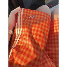 多巴胺橙色格子抽绳刺绣短裤男女夏季简约休闲宽松三分裤KZ71，男装牛仔裤，星座1116A（原606A-3）