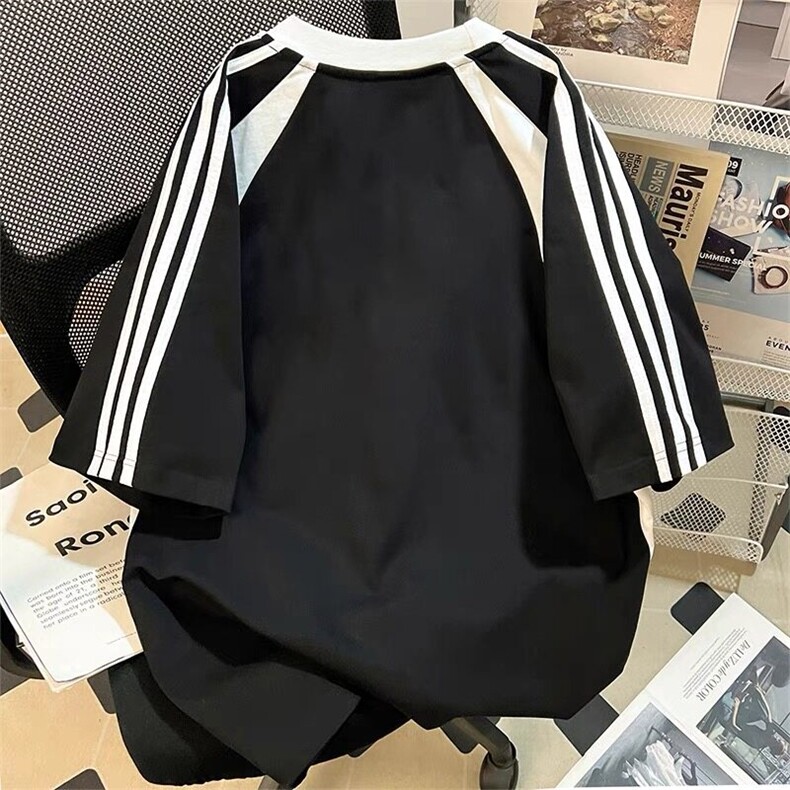 得物300克重磅双纱纯棉宽松撞色打底衫短袖圆领T恤男RH5022-特P35,男装T恤,星座610B-1