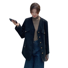 现货+买家秀2025春秋黑色小香风外套2C037009P135K188，女装短外套，2C037