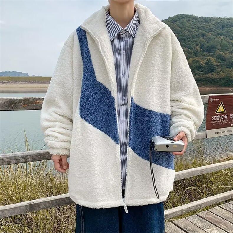 秋冬季立领简约ins百搭潮牌外套男新款潮流休闲棉衣 W6057-P60图片