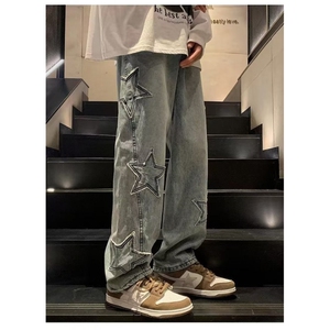 1506A/G88050/P44直筒牛仔长裤男高级感春季潮牌阔腿裤图片