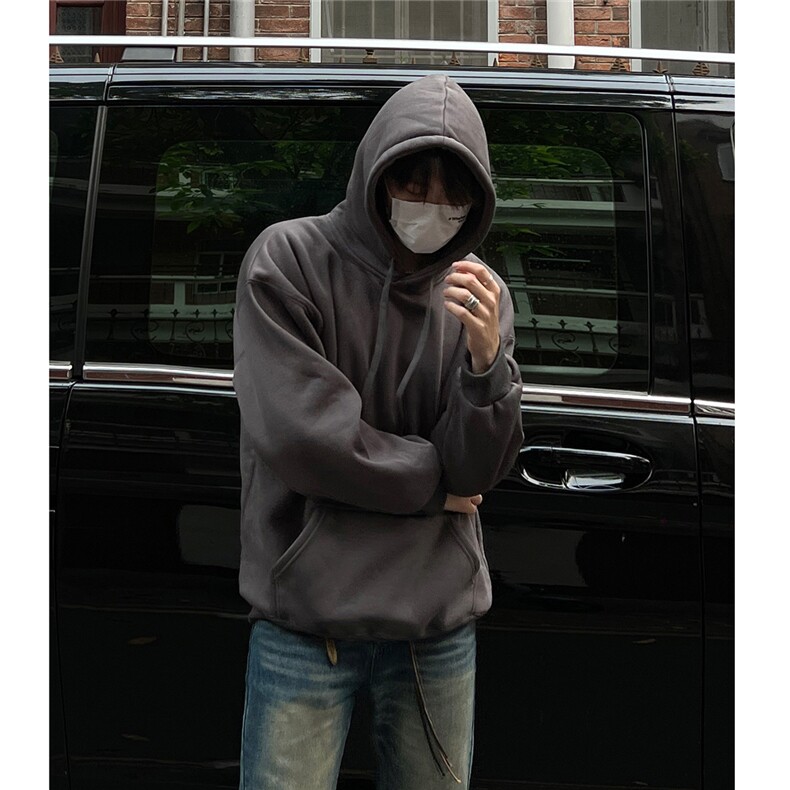 奥利绒秋冬纯色宽松男士连帽卫衣D328-WY399-薄款特P38厚款P48,男装卫衣,电商D328